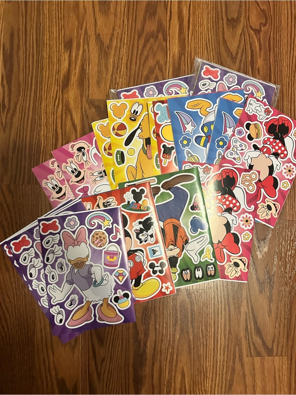 Disney Character Sticker Sheets - Assorted Colors NEW